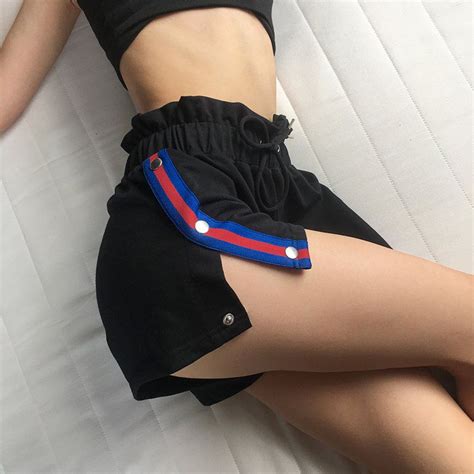 women s summer striped ruffles booty shorts gym workout quick dry fitness hot shorts by