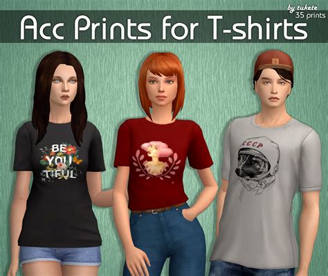 Acc Prints For T Shirts Sims 4 Sims 4 Studio Sims