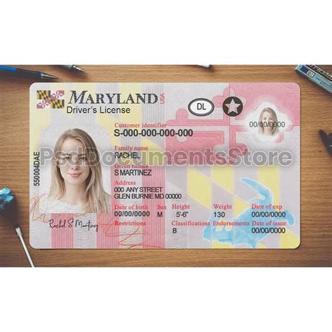 Maryland Driver License Psd Psd Documents Store