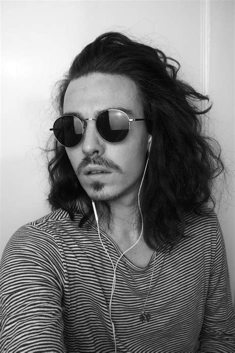 guy with long hair selfie round glasses guy man with long hair guy hair goals guy with long