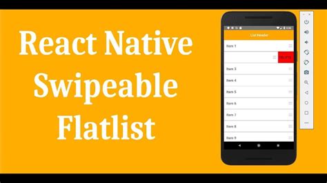 React Native Swipeable Flatlist With Animations Performance Improved YouTube