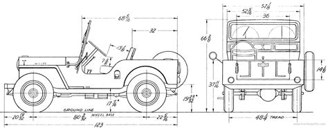 Jeep Cj3a Jeep Drawings Dimensions Pictures Of The Car Download