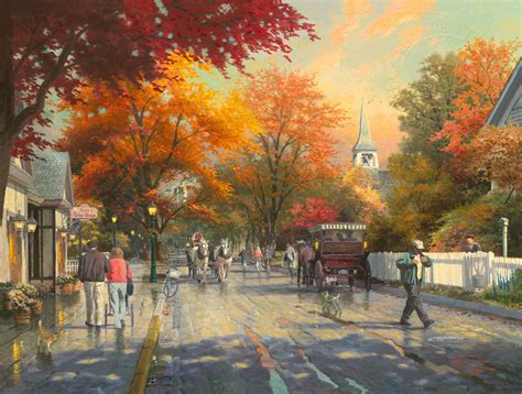 Paintings Of Autumn And Fall Thomas Kinkade Carmel Monterey And Placerville