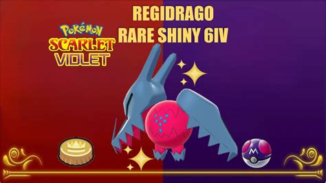 Pokémon Scarlet And Violet Rare Shiny Regidrago 6iv Level 100