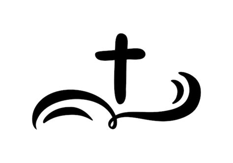Ilustração Vetorial Do Emblema Do Logotipo Cristão Com Cruz E Elemento