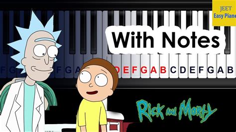Easy Piano Songs For Beginners Rick And Morty Piano Tutorial Youtube