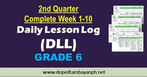 New Nd Quarter Daily Lesson Log Dll Grade Sy Deped Tambayan