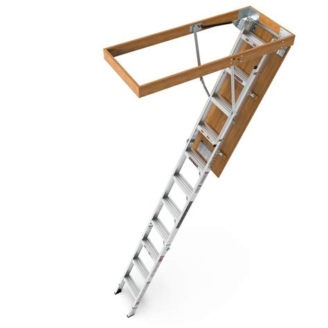 Household Manual Lifting Attic Ladder Aluminum Alloy Attic Ceiling