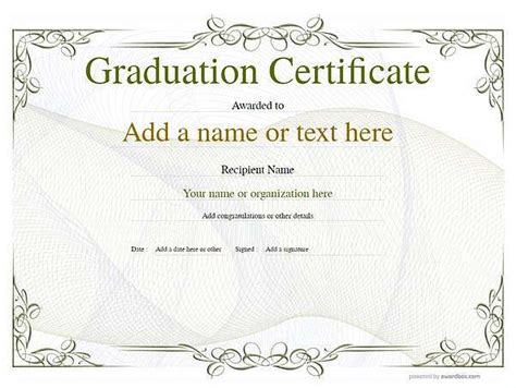 Graduation Certificate Templates Free And Simple To Use