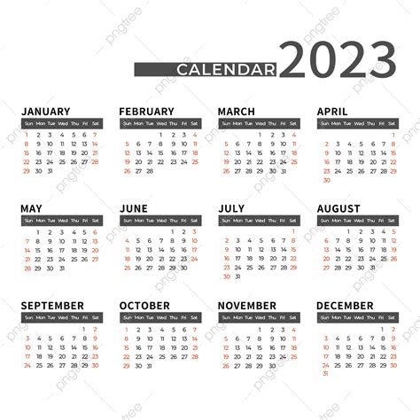 2023 Calendar Planner Vector Hd Images 2023 Minimalist Calendar 2023