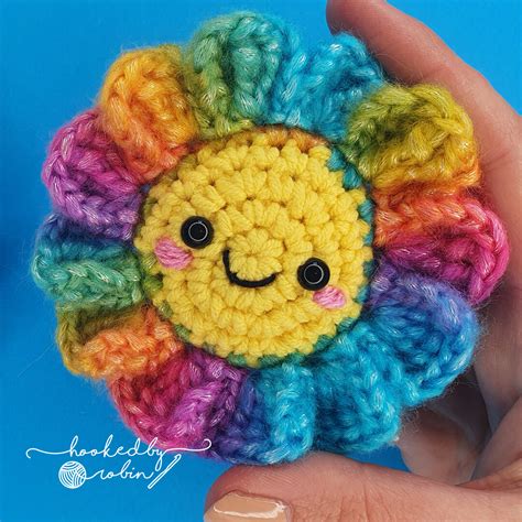 Amigurumi Crochet Flower Pattern — Hooked By Robin