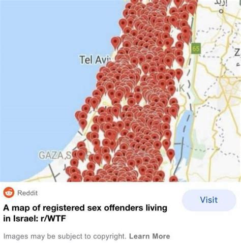david wolfe on twitter a map of sex offenders living in israel