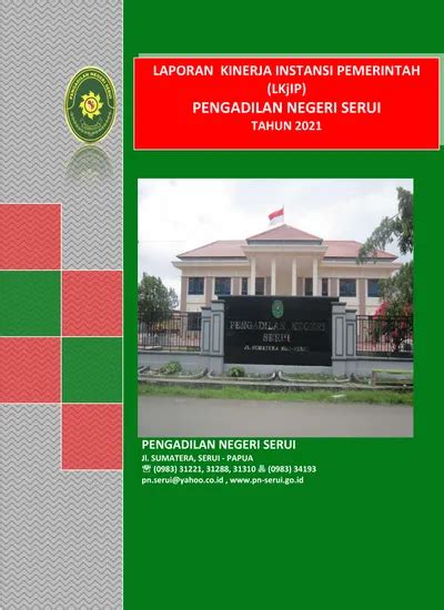 Laporan Kinerja Instansi Pemerintah Lkjip Pengadilan Negeri Serui