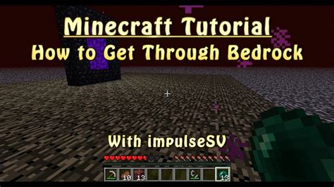 How to install custom maps, texture packs, and addons for minecraft. Minecraft How to Get Through Bedrock Tutorial (In Survival with no Mods/Works in 1.7.9) - YouTube