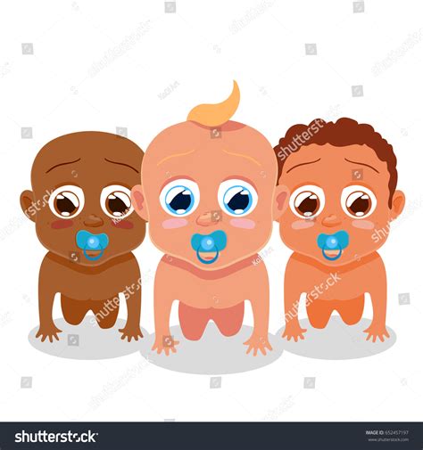 Three Little Boy Nipples Vector Illustration Vector De Stock Libre De