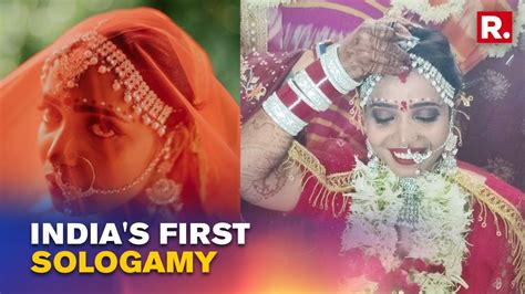 India S First Sologamy Wedding Kshama Bindu Drops Wedding Pics As She Marries Herself YouTube