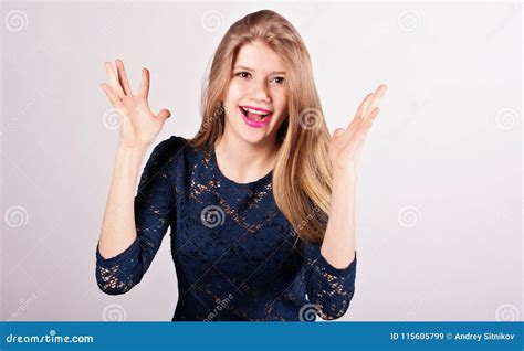 Cute Cheerful Blonde Girl Stock Image Image Of Russian 115605799