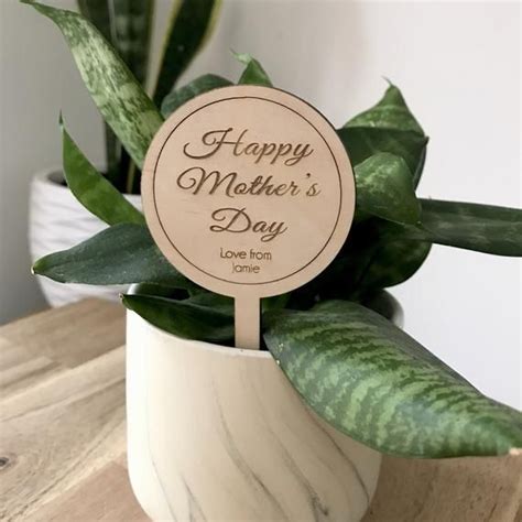 Mothers Day T Planter Stick Flower Pick Cake Etsy In 2021 Wood Personalized Mothers Day