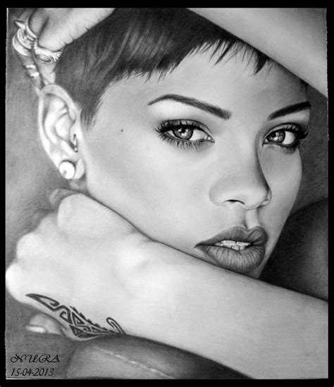 Rihanna Drawing By Diamondnura On Deviantart Rihanna Drawing