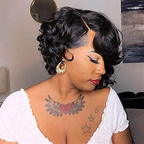 Amazon Com Beisdwig Short Afro Curly Bob Wig Bob Wigs For Black Women