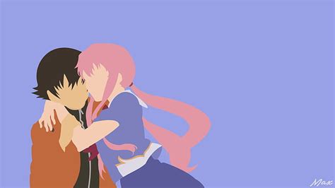 Anime Mirai Nikki Yukiteru Amano Yuno Gasai Fondo De Pantalla Hd