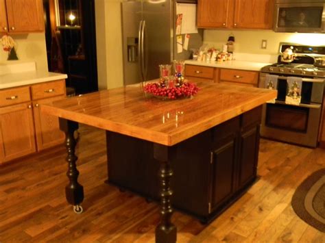 Hand Crafted Rustic Barn Wood Kitchen Island By Black