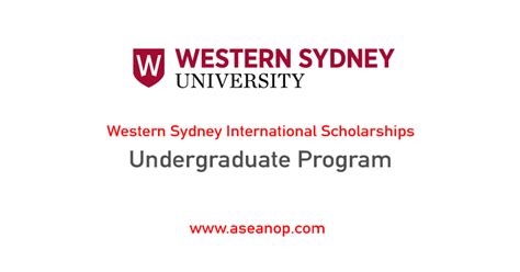 Western Sydney International Scholarships Undergraduate Asean