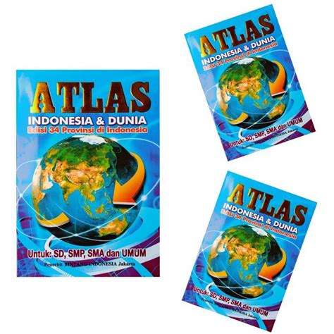 Jual Buku Atlas Indonesia Dan Dunia Edisi Terbaru 34 Provinsi Shopee