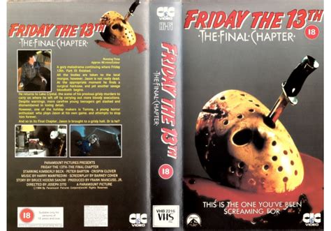 Friday The 13th Part Iv The Final Chapter 1984 On Cic Video United