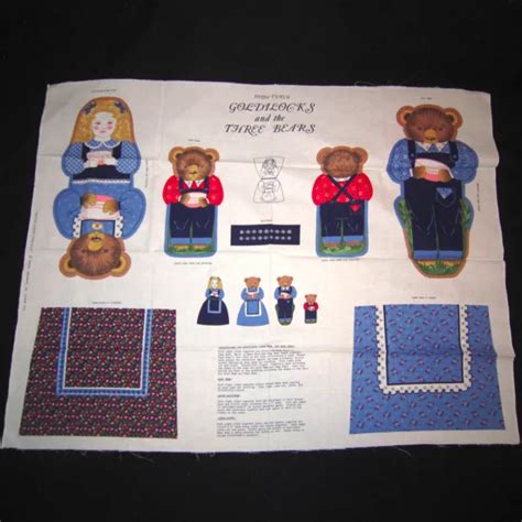 Topsy Turvy Goldilocks And Three Bears Cut N Sew Fabric Panel Pillow Doll Craft 1998 Picclick
