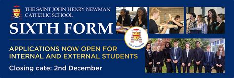 6th Form Applications Announcements The Saint John Henry Newman
