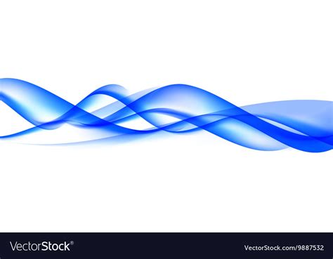 Abstract Blue Wave On White Background Royalty Free Vector
