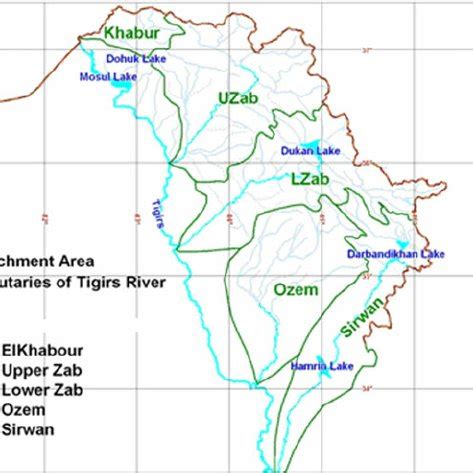 Catchment Area Of Major Tributaries Of Tigris River Download Scientific Diagram