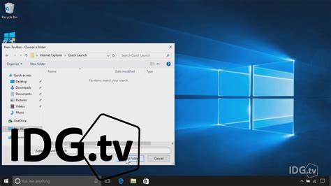 Get The Quick Launch Bar In Windows 10 Youtube