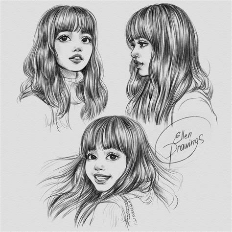 Lisa Blackpink Drawing Easy