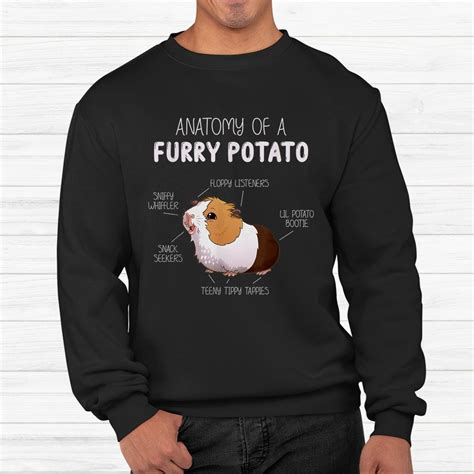 Anatomy Of A Furry Potato Guinea Pig Shirt Teeuni