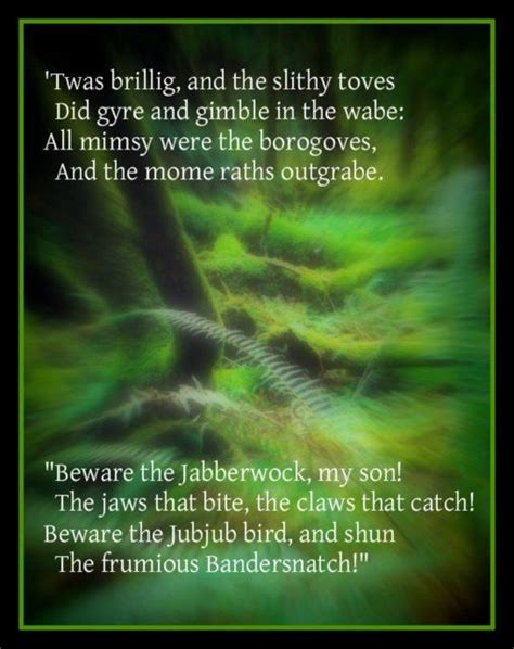 Fridge Magnet Jabberwocky Poem Lewis Carroll Twas Brillig Slithy Toves