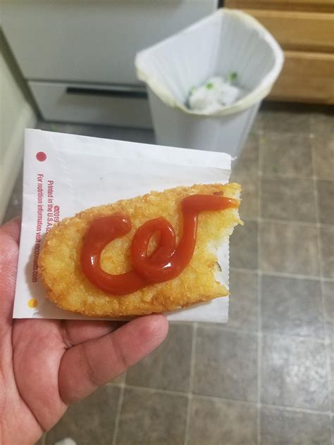 Poured Ketchup On A Mcdonalds Hashbrown And Accidentally Made The