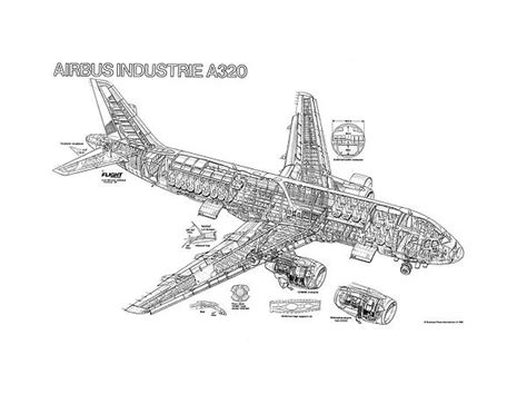Airbus A320 100 Cutaway Poster Photos Framed Prints Puzzles Posters