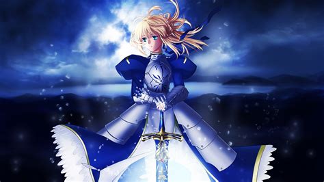 Wallpaper Id 178354 Saber Fate Blonde Stay Armor Girl Green