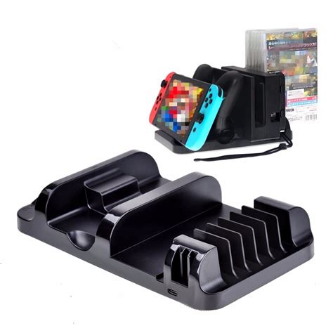 Fundirect 6 in 1 charging station for nintendo switch. Multi funcion Charger Cradle for Nintendo Switch ...