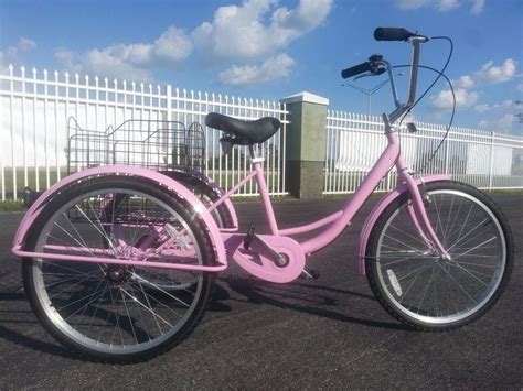 6 Speed Adult Tricycle Hot Pink 3 Wheel Bicycle Brand New 24 High Quality Tricycle Hot