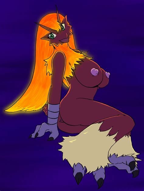 Rule 34 Blaziken Breasts Color Female Female Only Front View Nipples Nude Pokemon Solo Sya