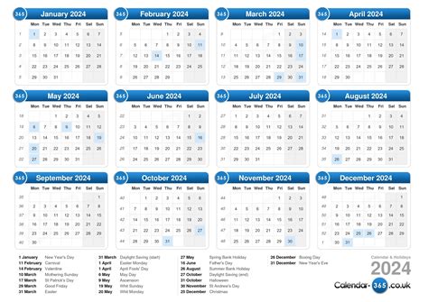 2024 Calendar Uk Printable With Week Numbers Betti Chelsea