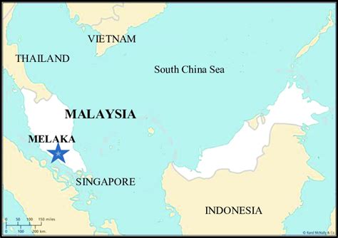Map Of Melaka Malaysia And Surrounding Areas Download Scientific Diagram