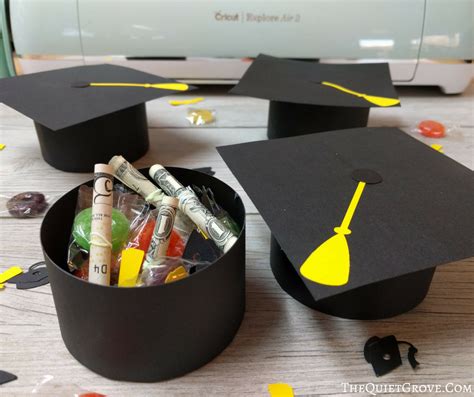 Diy Graduation Cap T Boxes With Free Cricut Cut File ⋆ The Quiet Grove