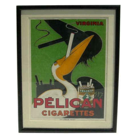 Art Deco Pelican Cigarettes Poster At 1stdibs