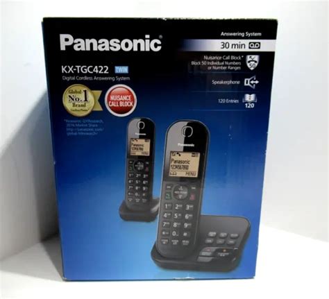 Panasonic Twin Handsets Cordless Telephone With Answer Machine Kx