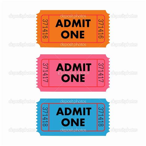 Admit One Ticket Printable Elegant Admit One Ticket Template Free
