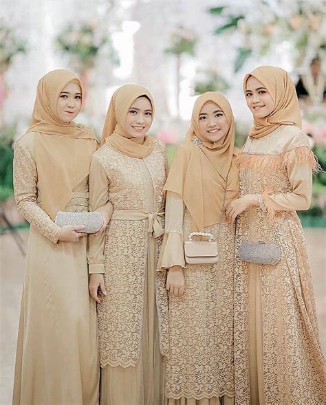 Gaun Pesta Muslimah Modern Kebaya Dress Simple Bridesmaid Dresses